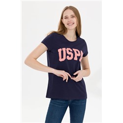 Kadın Lacivert Bisiklet Yaka Tişört