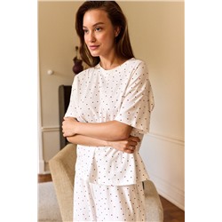 Пижама с брюками хлопковая Сердце