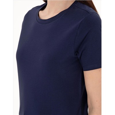 Lacivert Regular Fit Bisiklet Yaka Basic Tişört