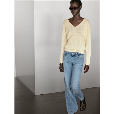 Jersey punto manga larga 100% lino