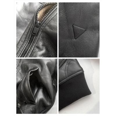 Мужская теплая куртка/дублёнка из искусственной кожи  ГЕС*С