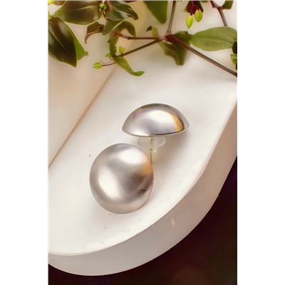 Суперлегкие Серьги "Полусфера" + Подарок