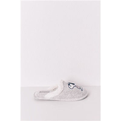 Zapatillas casa Snoopy gris oscuro