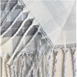 Зимний теплый мягкий клетчатый жаккардовый шарф