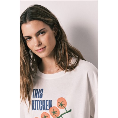 Camiseta manga corta 100% algodón blanca