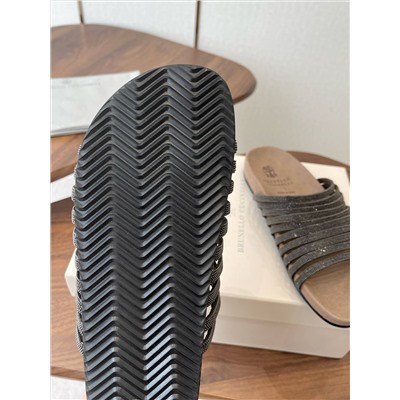 Стильные женские шлепки с цепочками БРУНЕЛЛ*О КУЦИНЕЛЛ*И