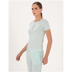 Mint Kısakollu Pijama Takımı