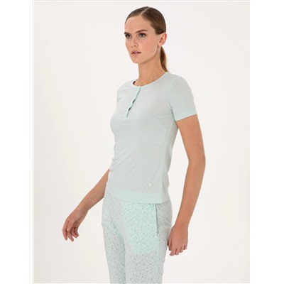 Mint Kısakollu Pijama Takımı
