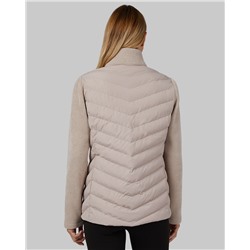 WOMEN'S MIXED MEDIA CHEVRON JACKET