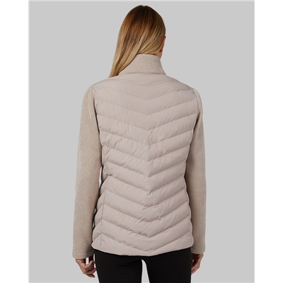 WOMEN'S MIXED MEDIA CHEVRON JACKET