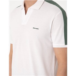 Haki Kol Detaylı Slim Fit Polo Yaka Tişört