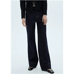 Jeans wideleg tiro medio