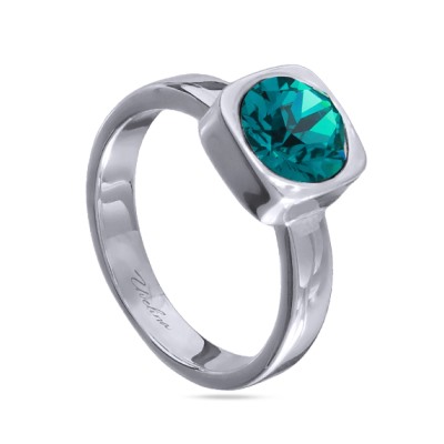 Кольцо Теннис (кристаллы SW изумрудные 8мм; покрытие родий), Есть комплект