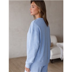 Джемпер из петельчатого футера двухнитки с эластаном