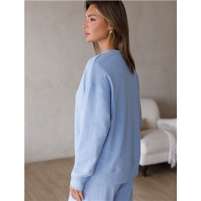 Джемпер из петельчатого футера двухнитки с эластаном