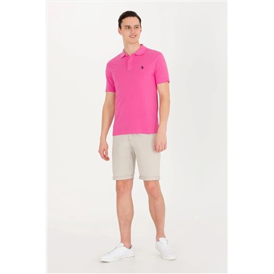 Erkek Pembe Basic Polo Yaka Tişört