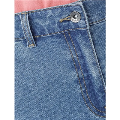 Прямые джинсы из эластичного денима средней плотности