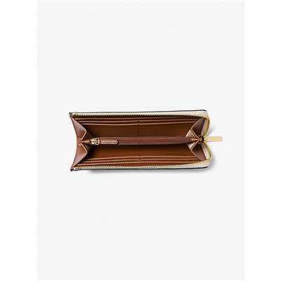 Michael Kors Outlet Billetera Jet Set Travel grande con cremallera y logotipo