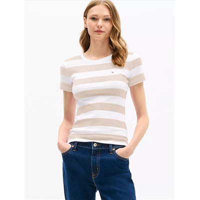 Rugby Stripe Crewneck T-Shirt