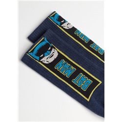 Kurze Herrensocken mit digitalem Batman-Print