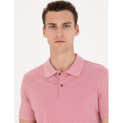 Pembe Slim Fit Polo Yaka Tişört