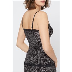 Camiseta de tirantes Flavie Negro y blanco