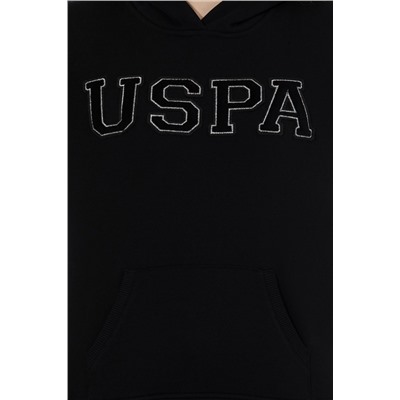 Kadın Siyah Kapüşonlu Basic Sweatshirt