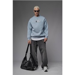 Свитшот будь сильным голубой