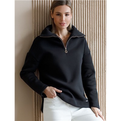 Джемпер из премиального футера трехнитки с начесом