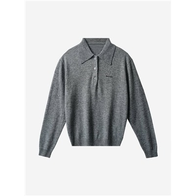 Женский шерстяной пуловер с воротником МИУ МИ*У