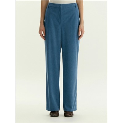 Вельветовые брюки прямого кроя на резинке, D461/brass