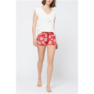 Short casual Kyra Rojo y blanco