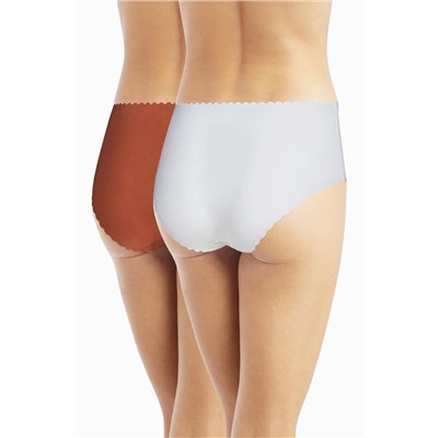 Pack de 2 bragas midi sin costuras