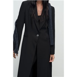 LONG SINGLE-BUTTON COAT