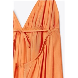 FLOWING STRAPPY MIDI DRESS