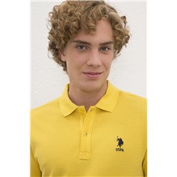 Erkek Safran Polo Yaka Basic T-Shirt