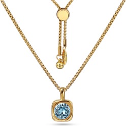 Кулон Теннис (кристаллы SW аквамарин 8мм; покрытие золото) 70см, Есть комплект