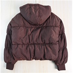 Женская однослойная утепленная куртка/пуховик с капюшоном