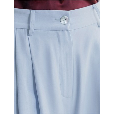 Брюки палаццо с защипами из плотного лиоцелла