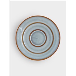 Пара чайная, 1 перс, 2 пр, 220 мл, керамика, серо-бежевая, с коричневым кантом, Mandala