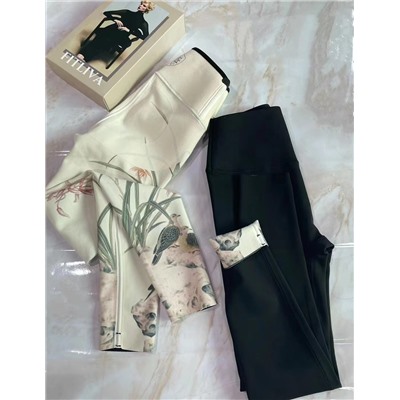 Легинсы fav Пояс из натурального латекса, удобный и дышащий, придает животу необычное ощущение! U-образный поясной ремень поднимает ягодицы и подтягивает живот.