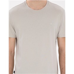 Taş %100 Pamuk Slim Fit Bisiklet Yaka Basic Tişört