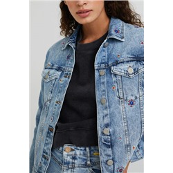 Chaqueta vaquera slim mandalas