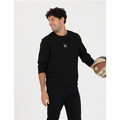 Siyah Regular Fit Sweatshirt