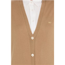 Kadın Camel Melanj Basic Triko Hırka