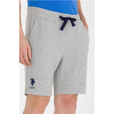 Erkek Gri Melanj Örme Şort