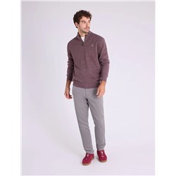 1/4 ZIP MOCK NECK FLATBACK PULLOVER