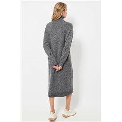 Vestido jersey - Negro jaspeado