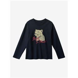 Женский лонгслив с эффектным принтом  МО*КО