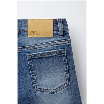 FIVE-POCKET DENIM BERMUDA SHORTS